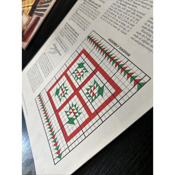 1995 VTG AFGHAN CALENDAR THE NEEDLECRAFT SHOP 12 DESIGNS CROCHET PATTERN #951224 - Picture 4 of 4